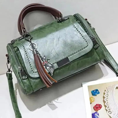 Womens Tassel Shoulder Bag  Large Capacity Crossbody Handbag With Zipper  Removable Strap 8