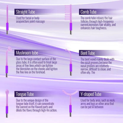 6in1 High Frequency Wand  Dual Mode Argon  Neon Therapy Device For Acne Firming  Professional Home  2