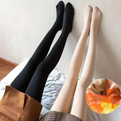 Womens Fleece Lined Thermal Tights  Winter Pantyhose With Slim Skin Effect  Warm Leggings 1