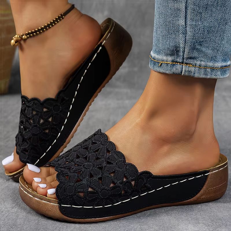 Womens Summer Wedge Sandals  Comfortable Heeled Shoes For Indoor  Outdoor Wear 1