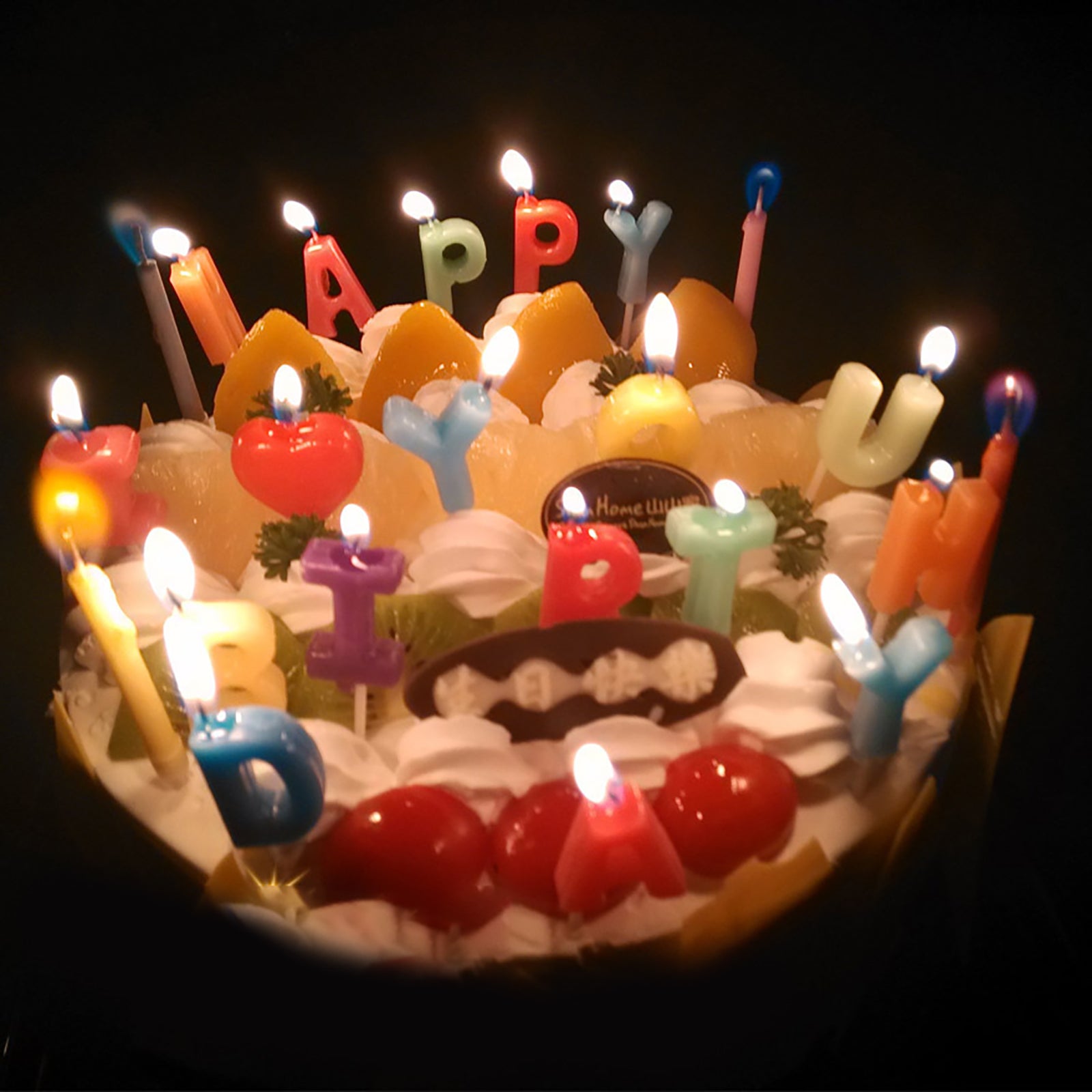 Environmentally Friendly Birthday Christmas Candles Novelty Super Bright Decorations With Colorful  2