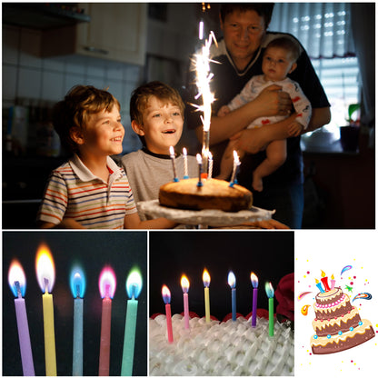 Environmentally Friendly Birthday Christmas Candles Novelty Super Bright Decorations With Colorful  4