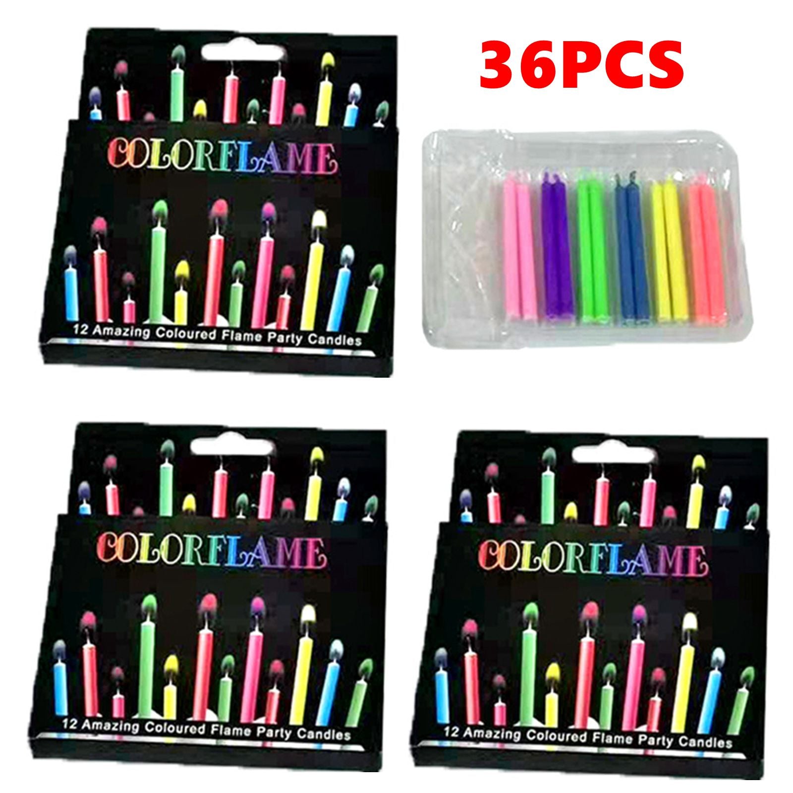 Environmentally Friendly Birthday Christmas Candles Novelty Super Bright Decorations With Colorful  6