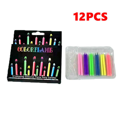 Environmentally Friendly Birthday Christmas Candles Novelty Super Bright Decorations With Colorful  8
