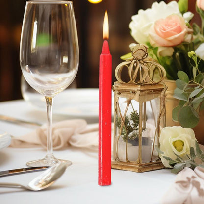 Short Taper Candles Natural Wax Unscented Candle Survival Supplies For Wedding Home  Special Occasi 1