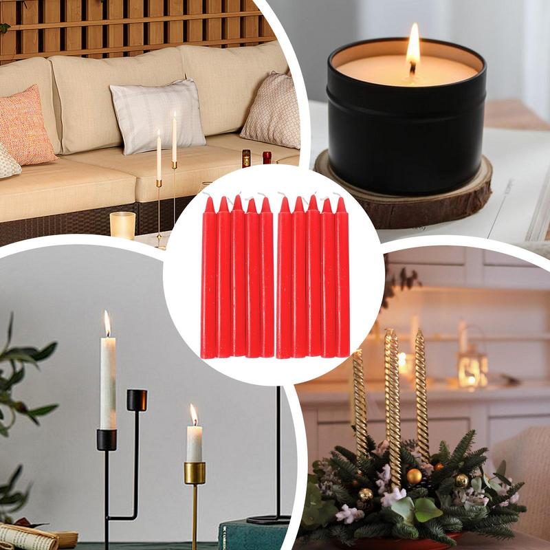Short Taper Candles Natural Wax Unscented Candle Survival Supplies For Wedding Home  Special Occasi 3