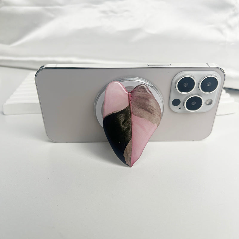 Tropical Leaf Magsafe Phone Grip Holder, Safe Ring Expanding Stand for IPhone Mac Samsung Fashion Decoration