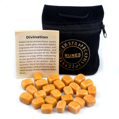 Rune Engraved Healing Stones, Natural Rune Stones Energy Stones for Divination, Fortune-telling & Spiritual Energy Work