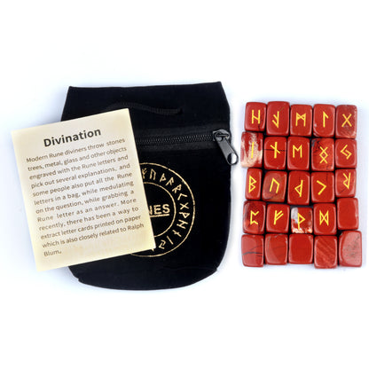 Rune Engraved Healing Stones, Natural Rune Stones Energy Stones for Divination, Fortune-telling & Spiritual Energy Work