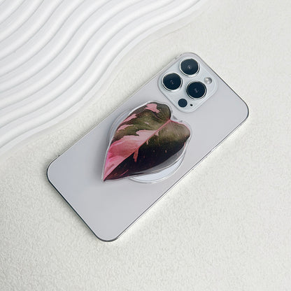 Plant Leaf Magnetic Folding Mobile Phone Grip Holder Socket Pocket Support For Magsafe iPhone Samsung Mac Safe Stylish