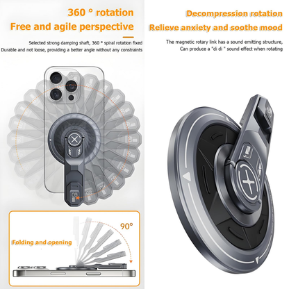 Fidget Magnetic Phone Grip Holder with 20N Strong Magnet for iPhone, Magsafe Ring Phone Stand Magnetic Phone Holder