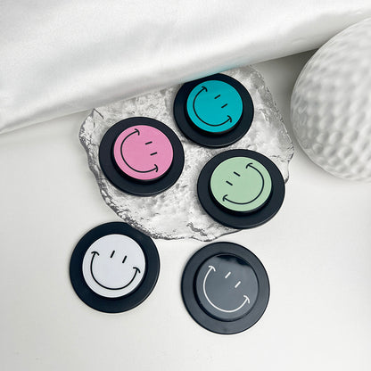Cute Happy Face Socket Talk Tok Grip Phone Holder For Magsafe IPhone Mac Samsung Safe Expanding Ring Finger Stand