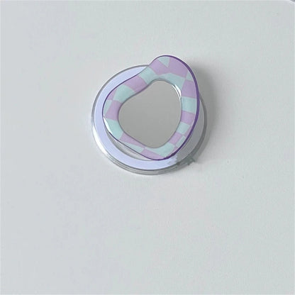 Cute 3D Love Heart Flower For Magsafe Charging Grip Tok For iPhone15 Wireless Case Folding Magnetic Finger Stand