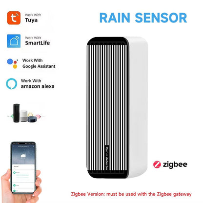 Tuya ZigBee Smart Rain Sensor – Real-Time Rain Detection with App Notifications for Smart Home Automation