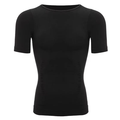 2PCS Mens Slimming Body Shaper TShirt  Compression Shapewear With Belly Control  Posture Support 6