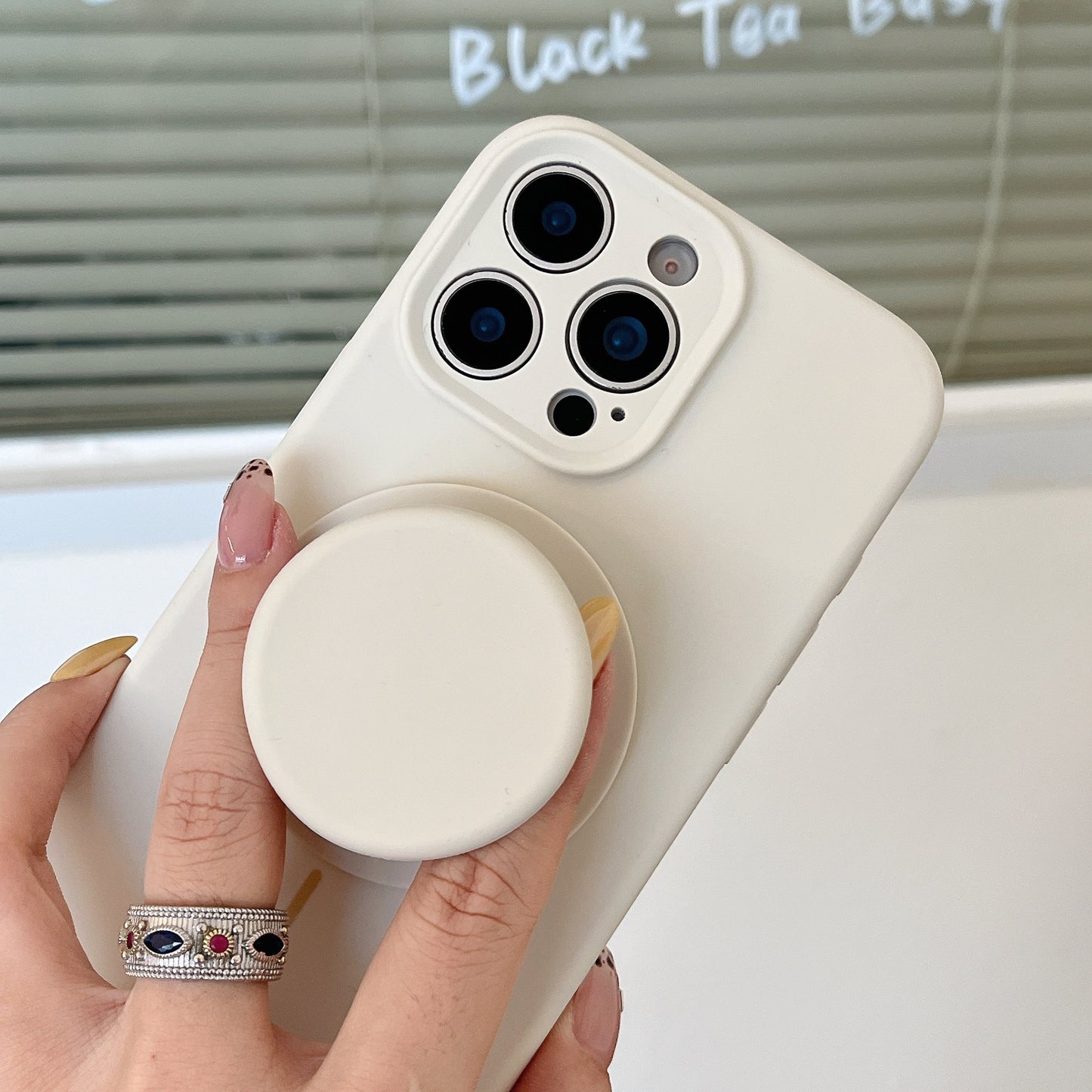 Cute Phone Holder Stand for iPhone Samsung Support Korean Ins Style Grip Folding Pocket Socket Bracket for Mobilephone