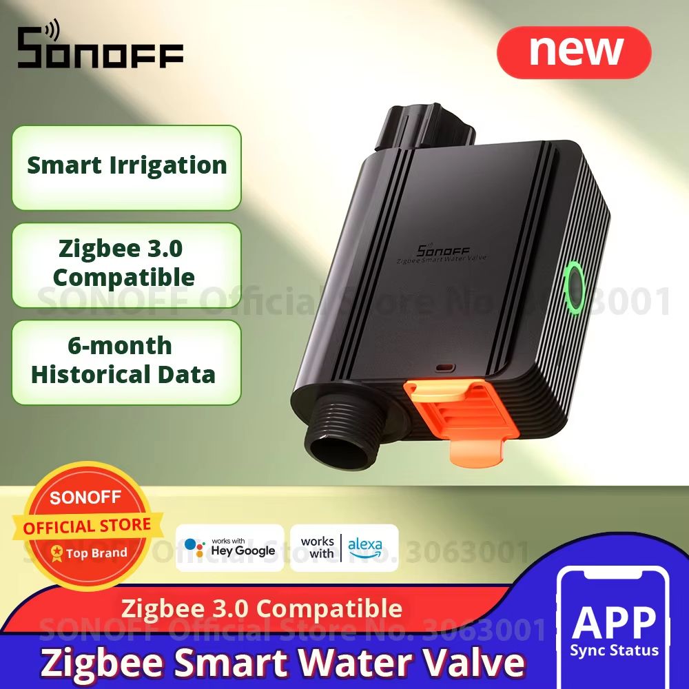 SONOFF SWV ZigBee 3.0 Smart Water Valve – Automatic Irrigation System with App Control & Voice Assistant Integration