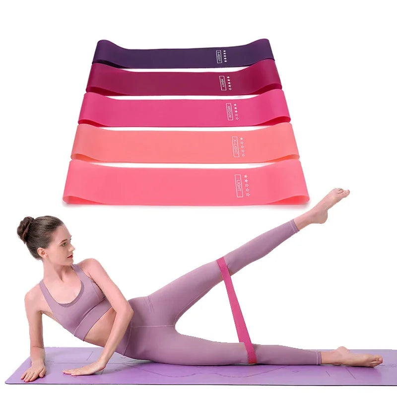 Portable Fitness Workout Equipment Rubber Resistance Bands for Yoga Gym Elastic Gum Strength Pilates CrossFit Women