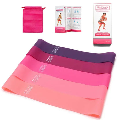 Portable Fitness Workout Equipment Rubber Resistance Bands for Yoga Gym Elastic Gum Strength Pilates CrossFit Women