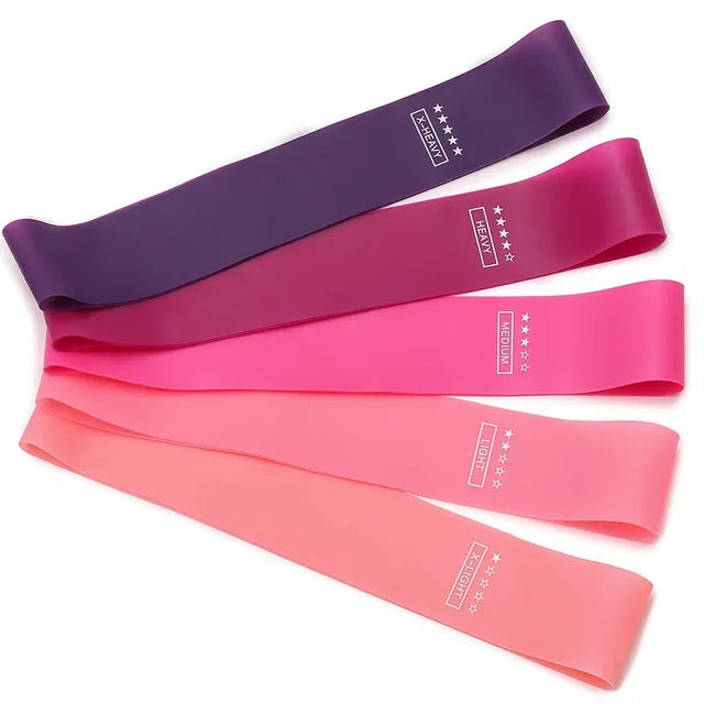 Portable Fitness Workout Equipment Rubber Resistance Bands for Yoga Gym Elastic Gum Strength Pilates CrossFit Women