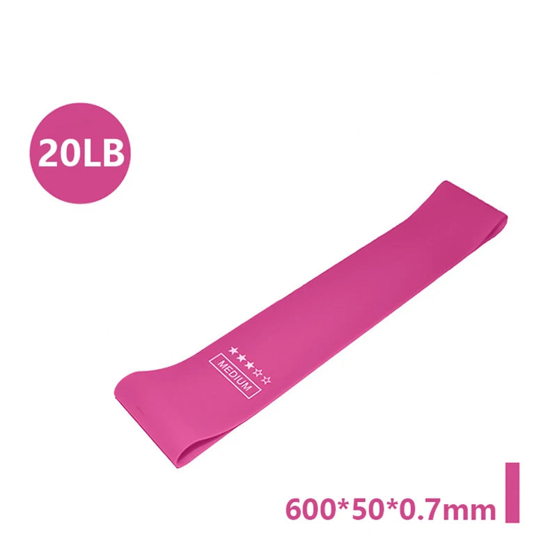 Portable Fitness Workout Equipment Rubber Resistance Bands for Yoga Gym Elastic Gum Strength Pilates CrossFit Women