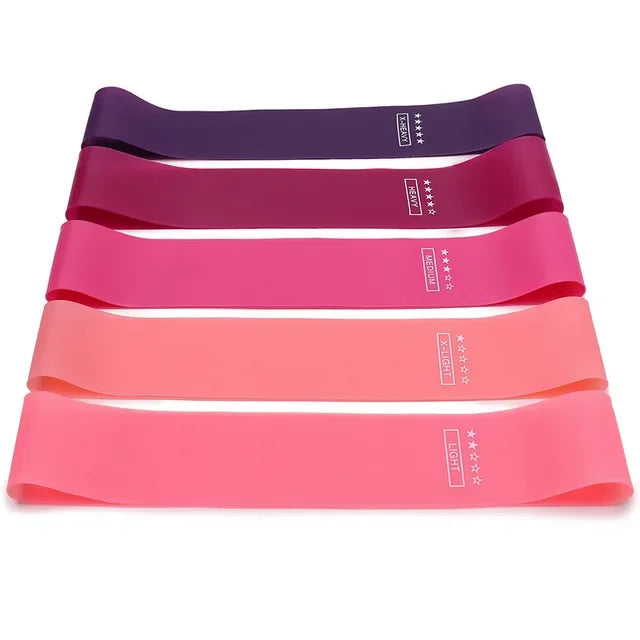 Portable Fitness Workout Equipment Rubber Resistance Bands for Yoga Gym Elastic Gum Strength Pilates CrossFit Women