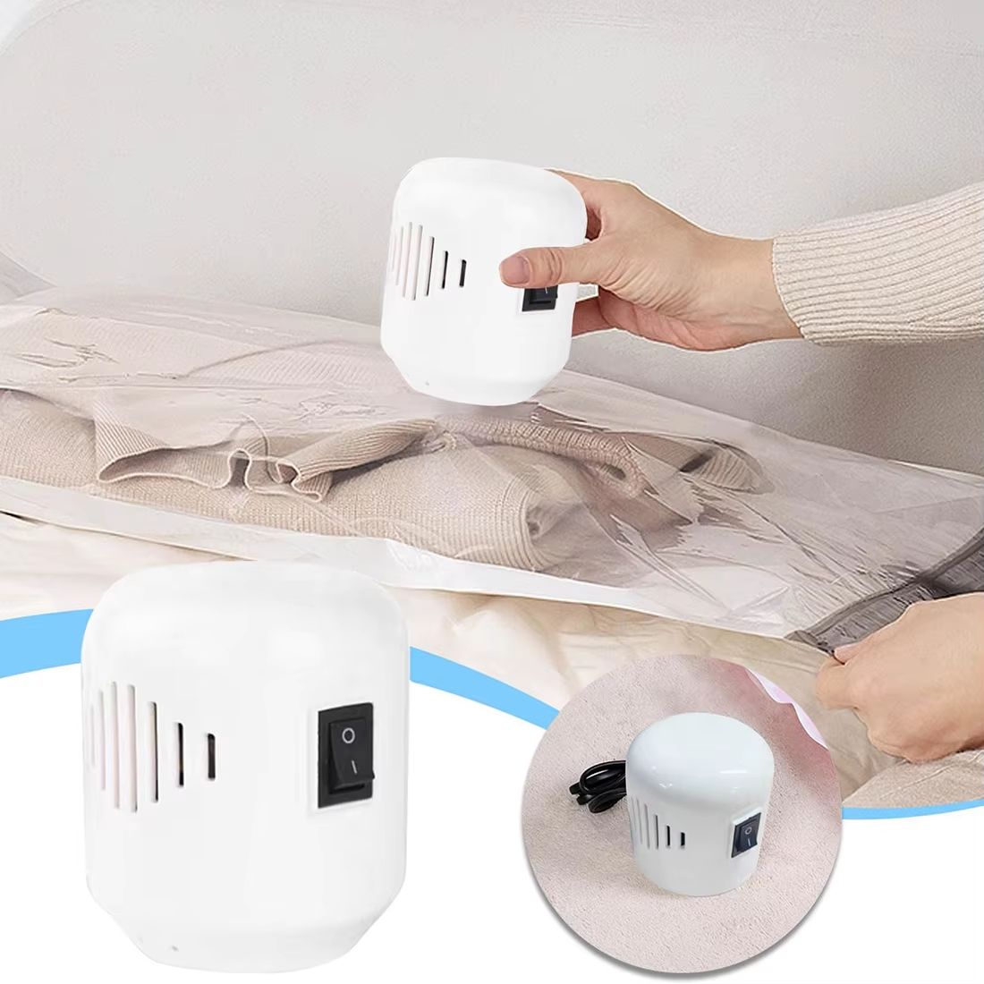 55W Universal Electric Vacuum Pump For Clothing Storage Bags  Handheld Compression Bag Air Pump Wit 1