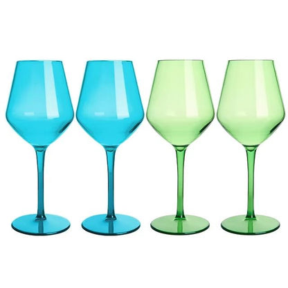 MICHLEY Unbreakable Tritan Plastic Wine Glass Set  Reusable Luxury Glassware For Parties Outdoor Di 10