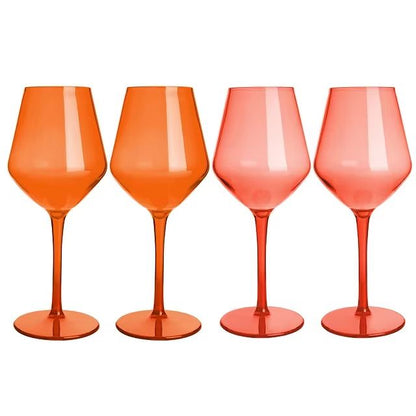 MICHLEY Unbreakable Tritan Plastic Wine Glass Set  Reusable Luxury Glassware For Parties Outdoor Di 11