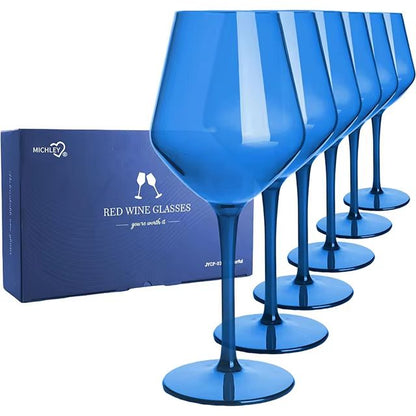 MICHLEY Unbreakable Tritan Plastic Wine Glass Set  Reusable Luxury Glassware For Parties Outdoor Di 3