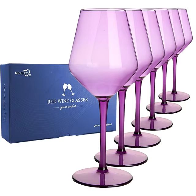 MICHLEY Unbreakable Tritan Plastic Wine Glass Set  Reusable Luxury Glassware For Parties Outdoor Di 5