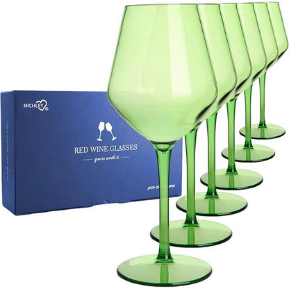 MICHLEY Unbreakable Tritan Plastic Wine Glass Set  Reusable Luxury Glassware For Parties Outdoor Di 7