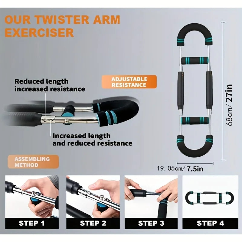 Adjustable High Quality Arm Exerciser Home Chest Expander With Wrist Strength Trainer For Shoulder  3