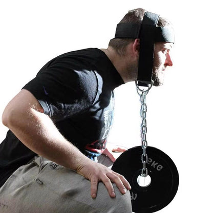 Adjustable Neck Power Training Strap Head Harness, Weight Bearing Gym Fitness Training Cap for Body Strength Exercises