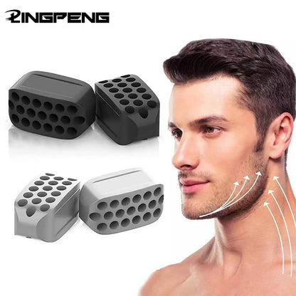 Facial Beauty Tool Silicone Jaw Exerciser Jawline Fitness Ball, Neck Toning Equipment Double Chin Reducer
