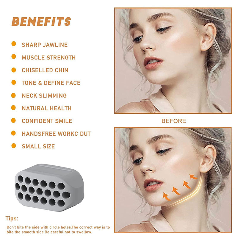 Facial Beauty Tool Silicone Jaw Exerciser Jawline Fitness Ball Neck Toning Equipment Double Chin Re 3