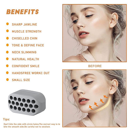 Facial Beauty Tool Silicone Jaw Exerciser Jawline Fitness Ball Neck Toning Equipment Double Chin Re 3