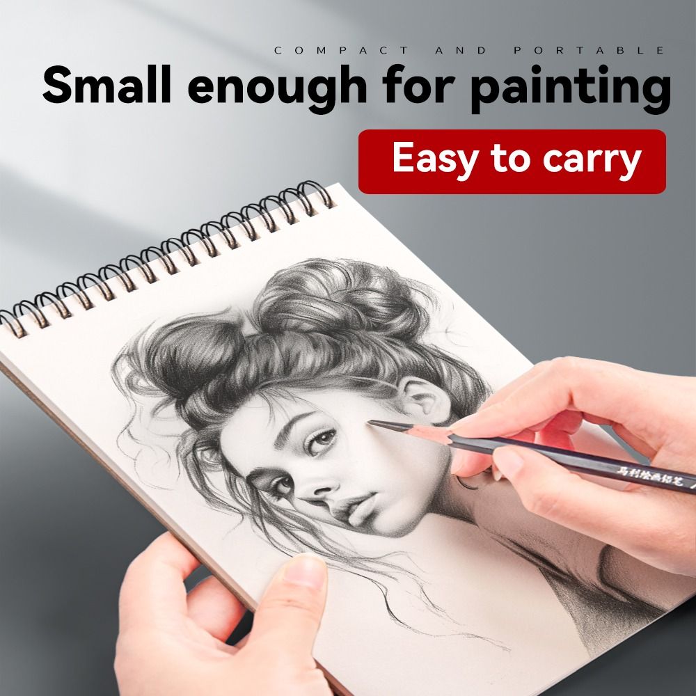 30 Sheets Spiral Bound Sketchbook A4, A5, A6, 8K, Eco-Friendly, Thick Drawing Paper for Artists Oil Painting, Sketch Pad