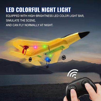 F22 Raptor RC Plane With LED Lights  24G Remote Control Foam Aircraft For Beginners  Kids 2