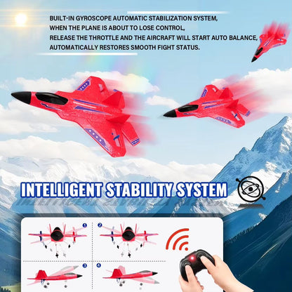 F22 Raptor RC Plane With LED Lights  24G Remote Control Foam Aircraft For Beginners  Kids 4