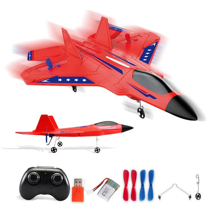 F22 Raptor RC Plane With LED Lights  24G Remote Control Foam Aircraft For Beginners  Kids 7
