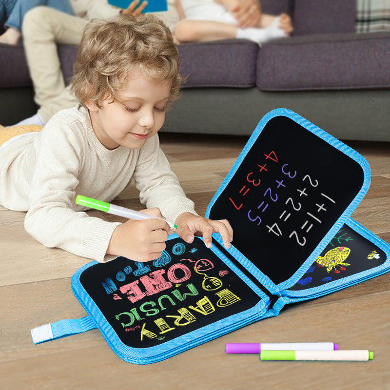 Cute Erasable Portable Graffiti Book, Reusable Cartoon Doodle Book for Writing & Painting, Perfect for Travel Trips