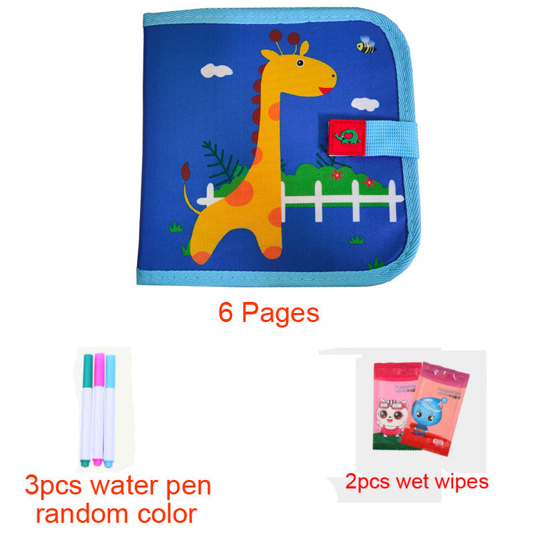 Cute Erasable Portable Graffiti Book, Reusable Cartoon Doodle Book for Writing & Painting, Perfect for Travel Trips