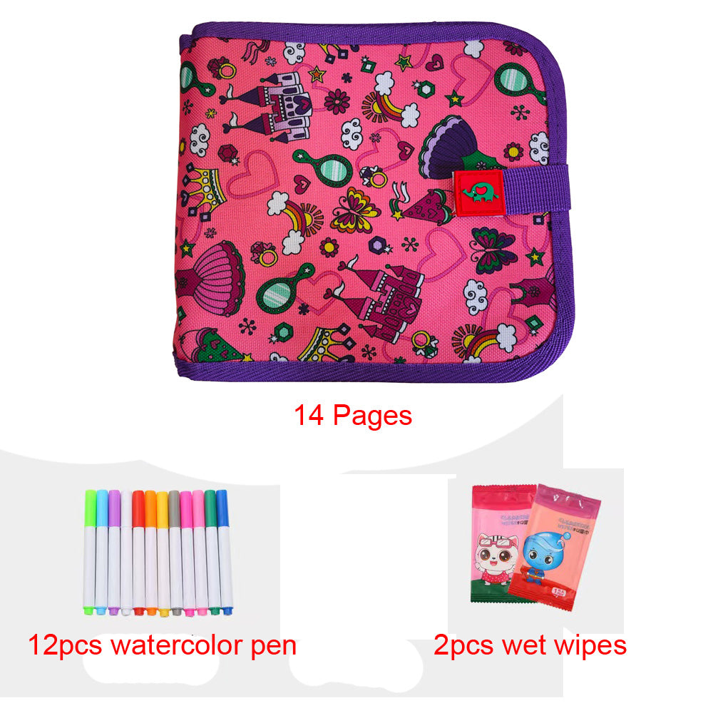 Cute Erasable Portable Graffiti Book, Reusable Cartoon Doodle Book for Writing & Painting, Perfect for Travel Trips