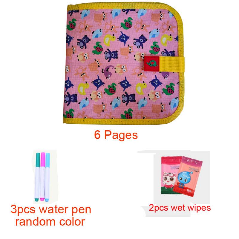 Cute Erasable Portable Graffiti Book, Reusable Cartoon Doodle Book for Writing & Painting, Perfect for Travel Trips