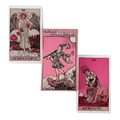 Pink Rider Tarot Cards For Beginners Divination Deck English Version Oracle Board Game For Fortune  1