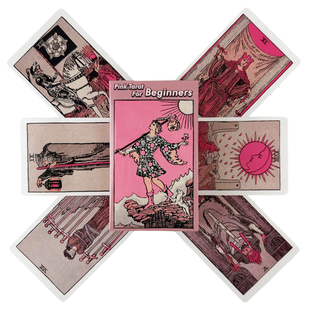 Pink Rider Tarot Cards For Beginners Divination Deck English Version Oracle Board Game For Fortune  2