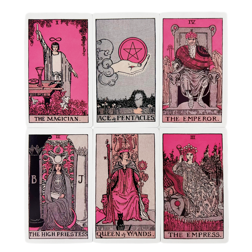 Pink Rider Tarot Cards For Beginners Divination Deck English Version Oracle Board Game For Fortune  4
