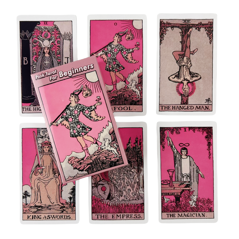 Pink Rider Tarot Cards For Beginners Divination Deck English Version Oracle Board Game For Fortune  5