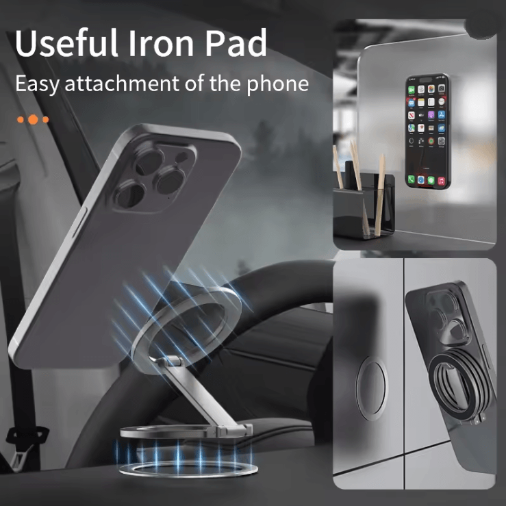 Magnetic Magsafe Phone Ring Holder And Foldable Stand For IPhone And Android 2